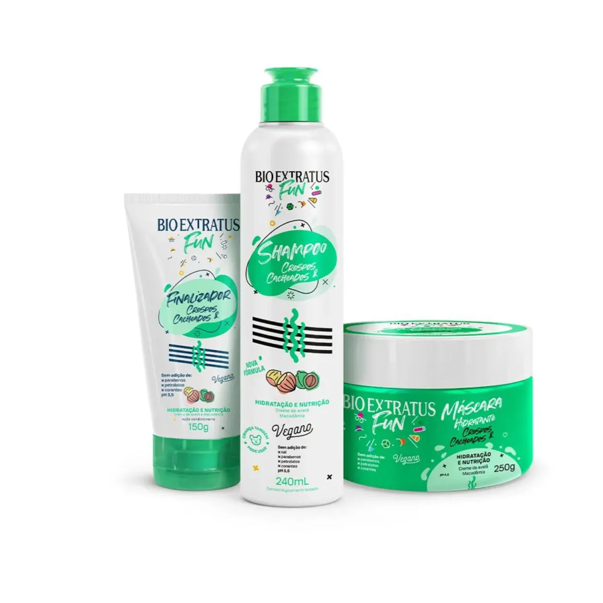 Kit Completo Crespos e Cacheados Fun- Bio Extratus