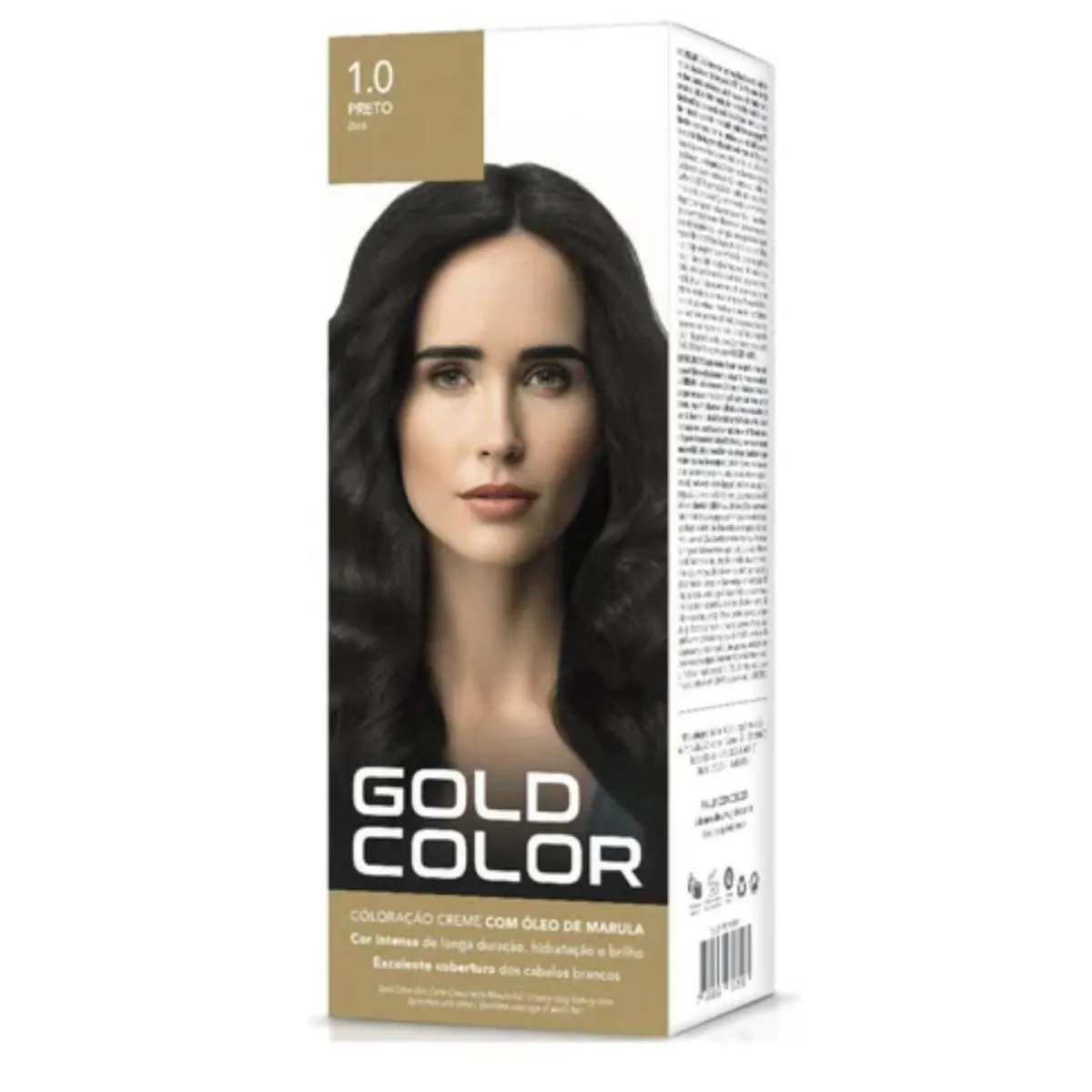 Tintura Capilar Gold Color 1.0 Preto Coloração