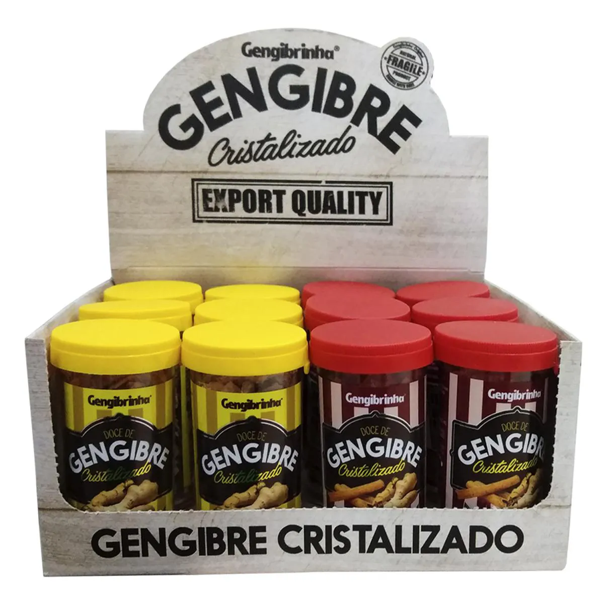 Gengibre Cristalizado Gengibrinha Display C/12Un 30G  Tradicional