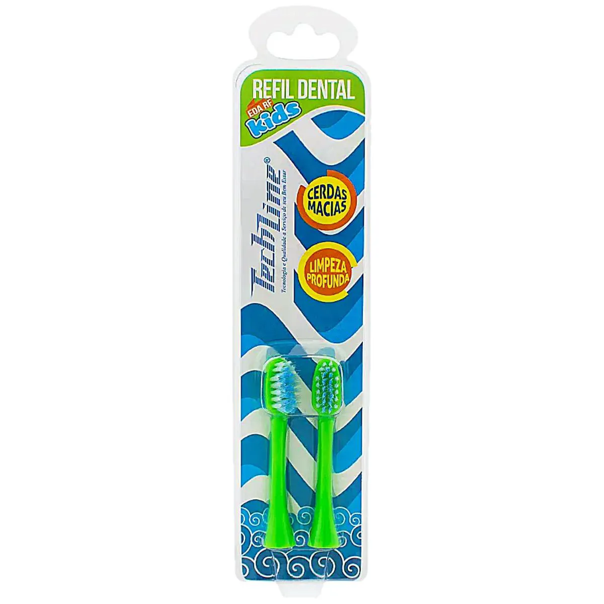 Refil para Escova Dental Techline Kids Sapinho - 02 Unidades