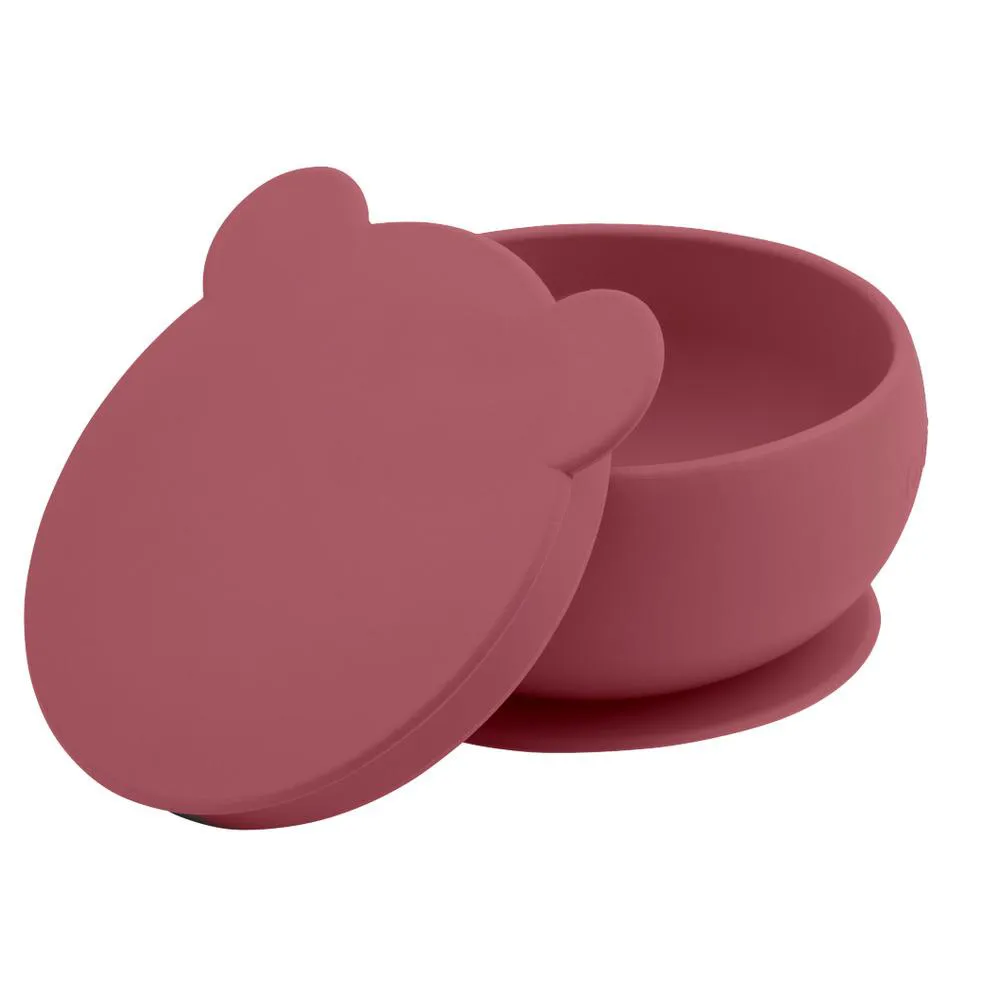 Tigela Urso de Silicone Bowly 450Ml Velvet Rose - Minikoioi