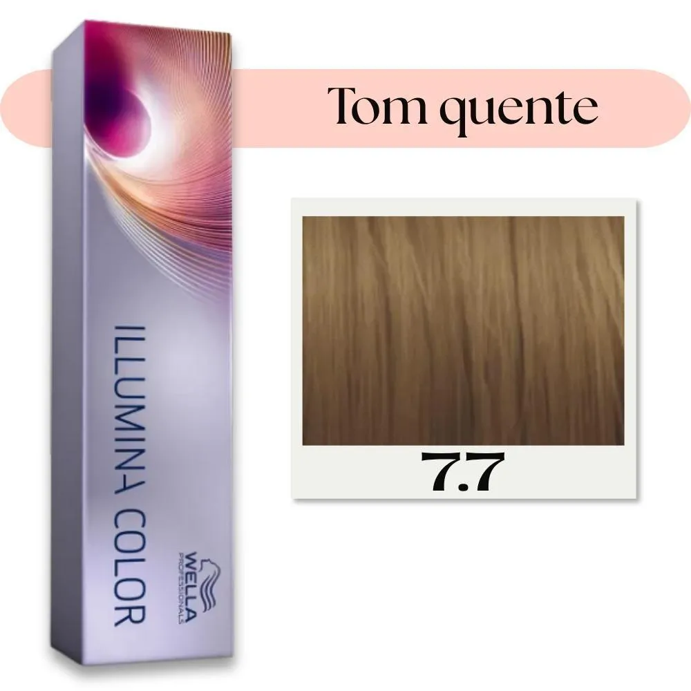 Wella Professionals Illumina Color 7.7 Louro Médio Marrom - Coloração 60Ml
