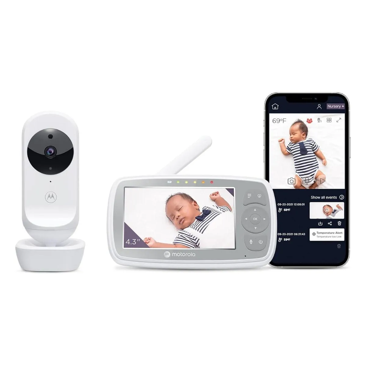 Babá Eletrônica Vm44 Connect Visão Noturna e Wi-Fi Motorola
