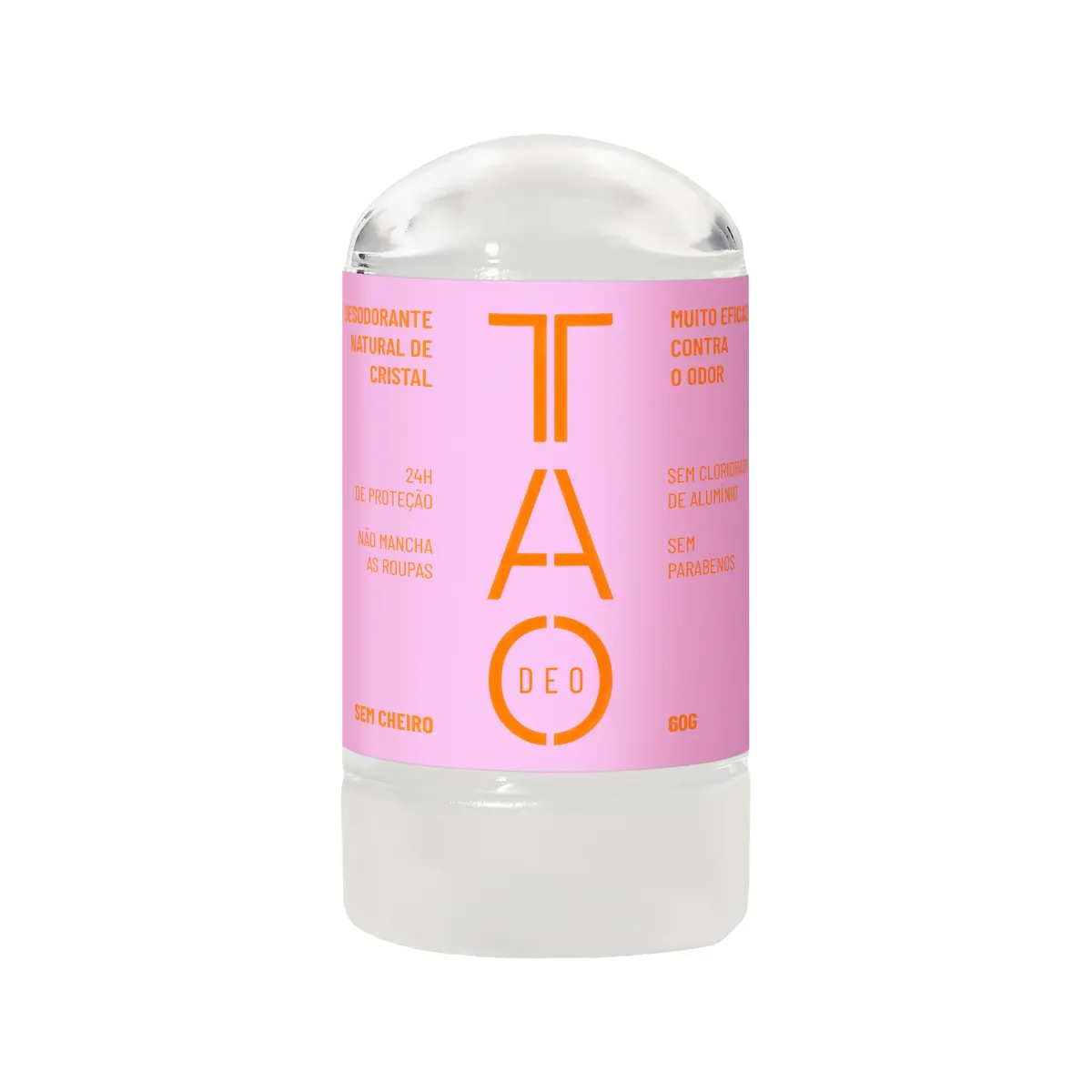 Desodorante Natural TAO Deo Stick Cristal Sem Perfume Rosa 60g