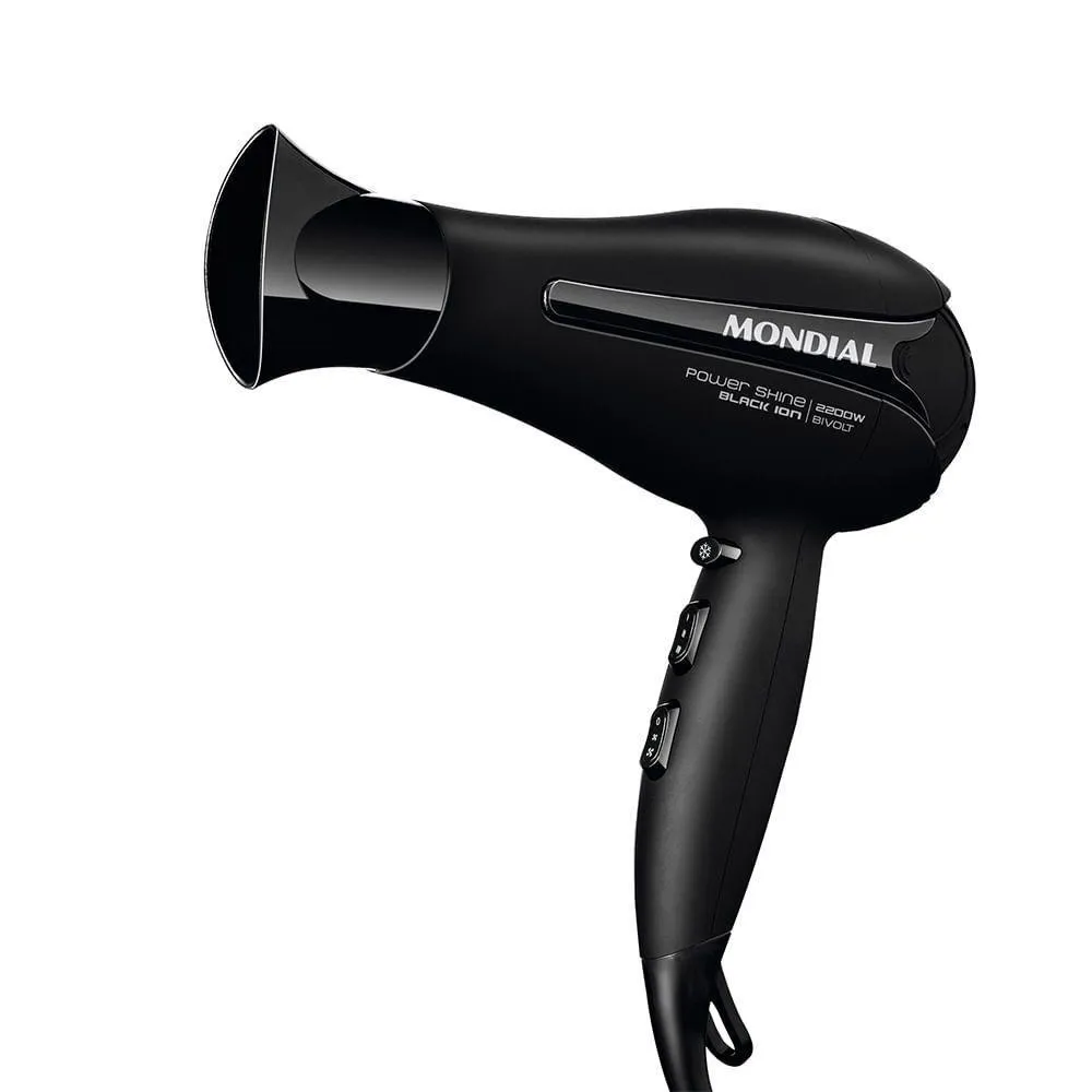 Secador Mondial Power Shine Sc-13-Bi Bivolt 2200W Preto