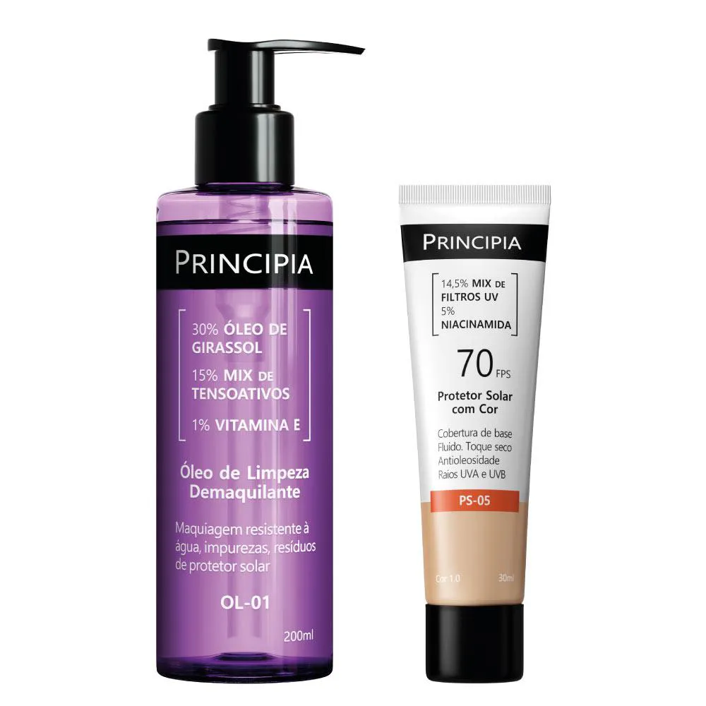 Principia, Kit Limpeza Profunda + Proteção com Cor 1.0
