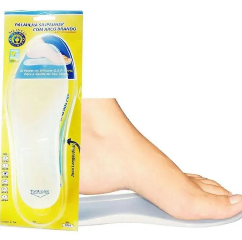 Palmilha Silipauher com Arco Brando para Absorção de Impactos - Ortho Pauher 3940