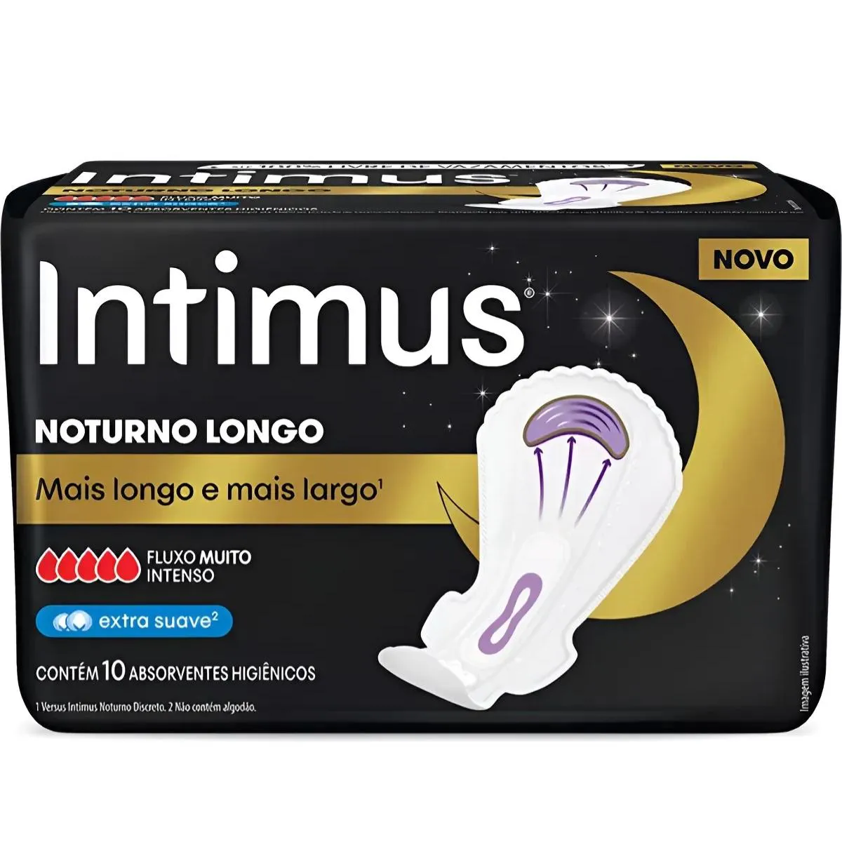 Intimus Noturno Longo Extra Suave Abas 10Un