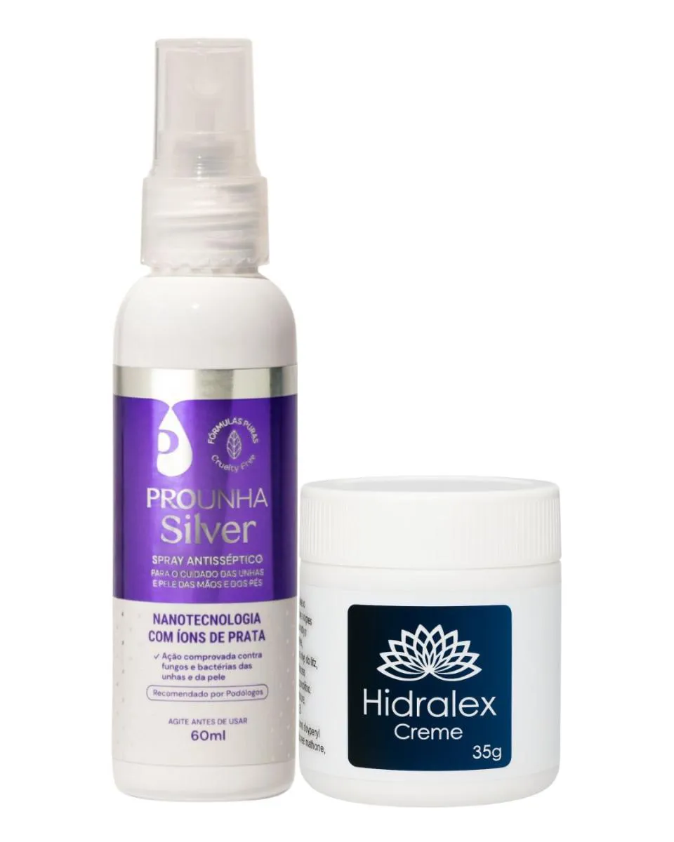 Kit Creme Hidralex 35G e Pro Silver 60Ml Pro Unha