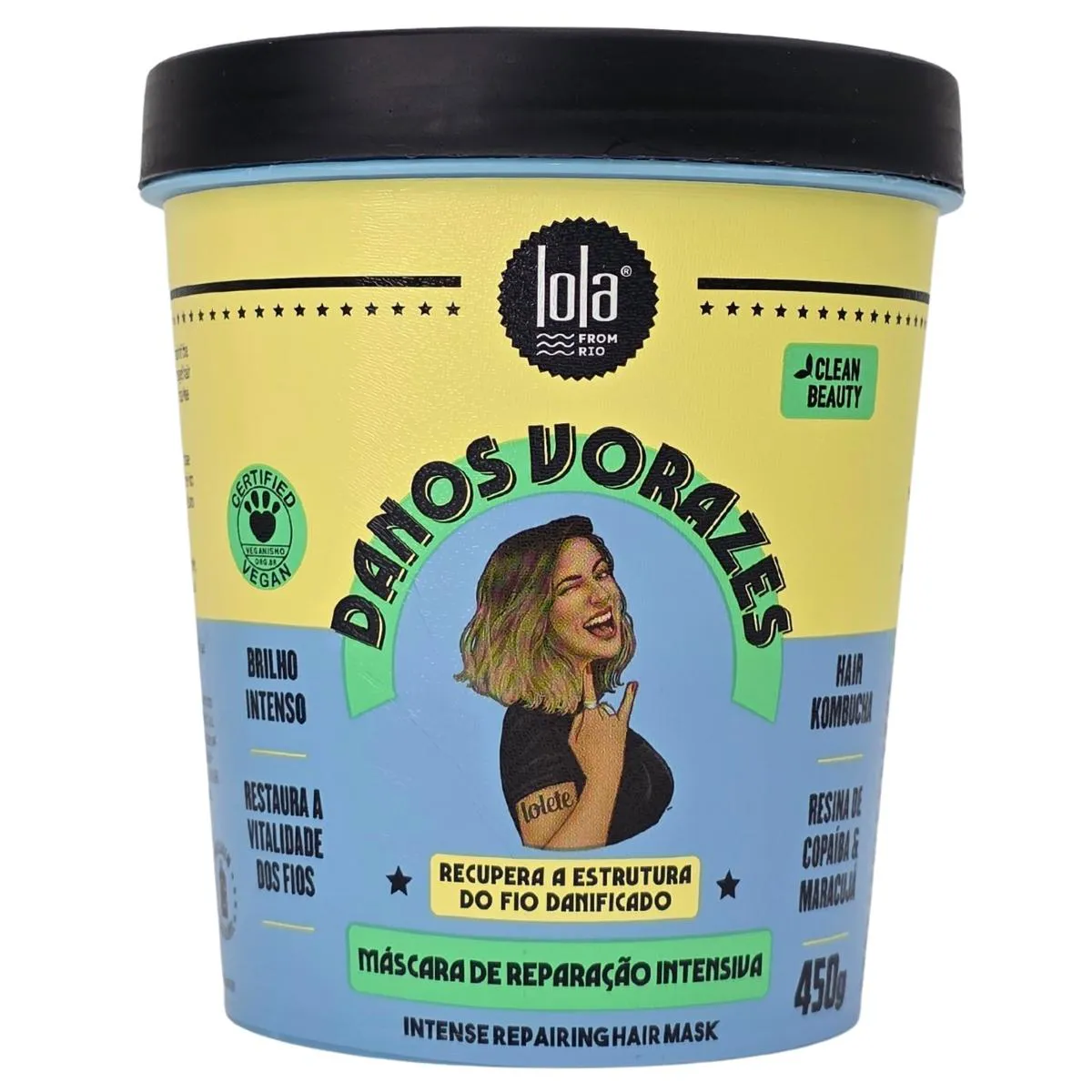 Máscara de Reparação Intensiva Danos Vorazes Vegano Lola 450G