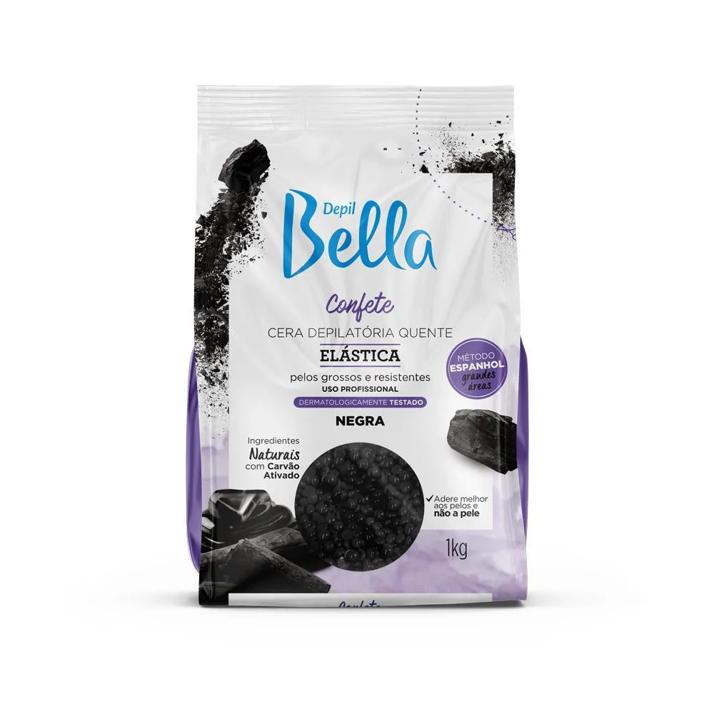Depil Bella Cera Depilatória Quente Confete Negra 1000G