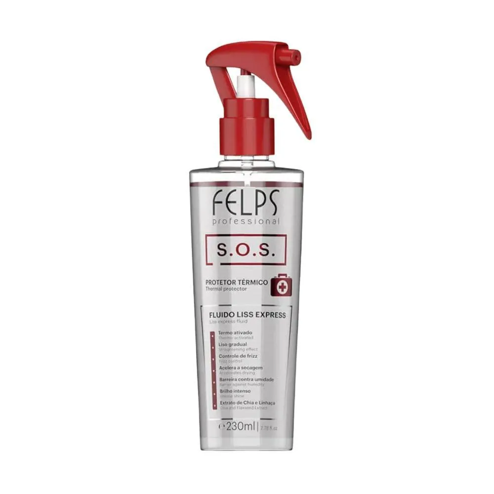 Felps S.o.s Liss Express Fluído Termoprotetor 230 Ml
