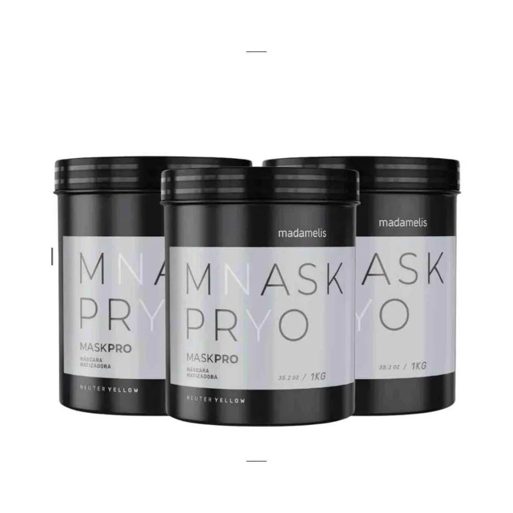 Kit Madamelis Máscara Pro Matizadora Neuter Yellow (3 X 1 Kg)
