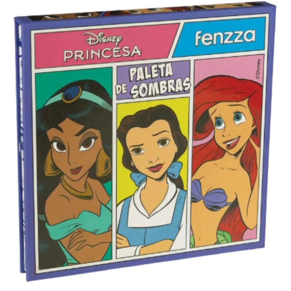 Paleta de Sombras Fenzza Disney Princesa Jasmine, Bela e Ariel Dis130