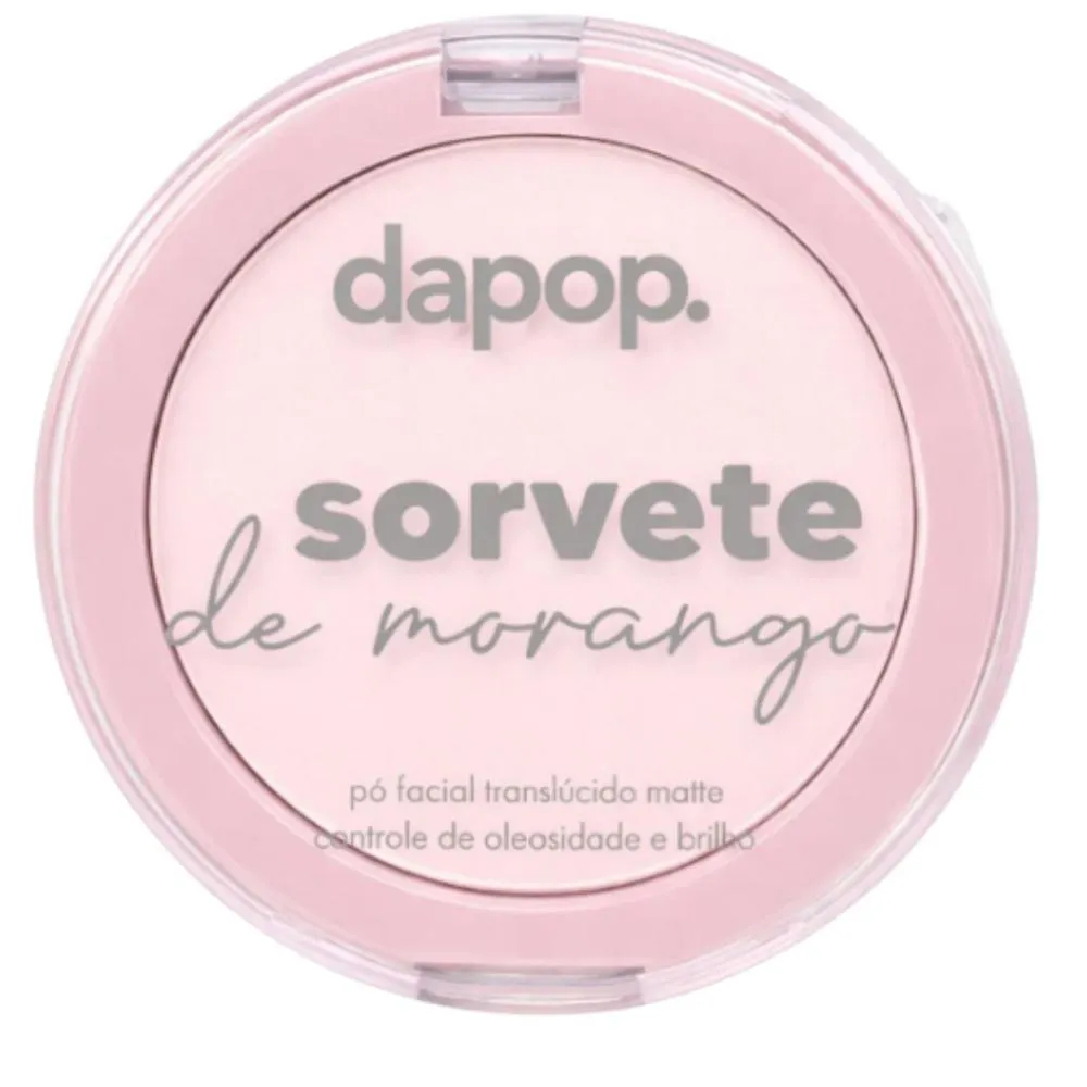Pó Facial Translúcido Matte Dapop Sorvete de Morango Dp2398