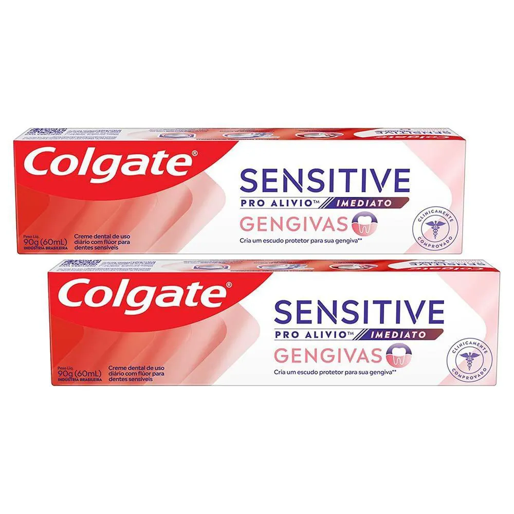 Kit 2 Cremes Dentaisl Colgate Sensitive Pro-Alívio Imediato 90G