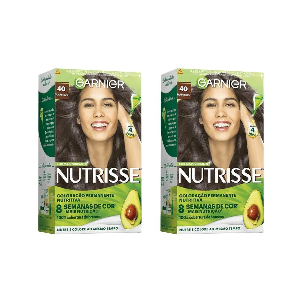 Coloraçao Nutrisse 40 Castanho / Tamarindo - Kit C/ 2Un