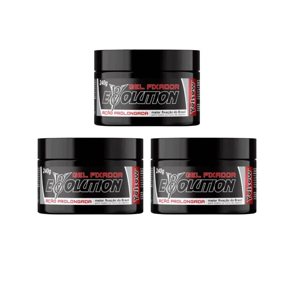 Gel Fixador Yelsew Evolution 240G - Kit C/ 3Un