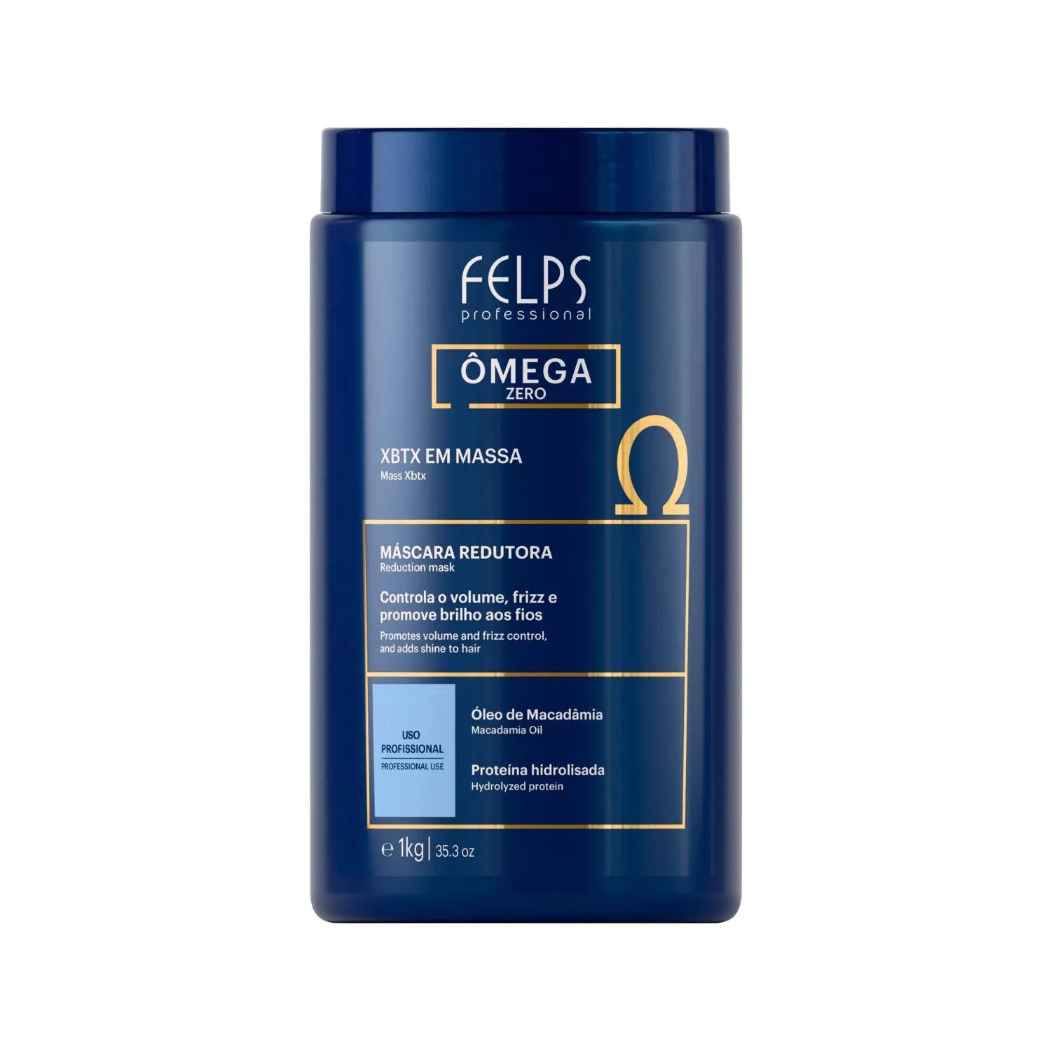 Botox Capilar Felps Omega Zero Nanoplastia Redutor de Volume 1 Kg