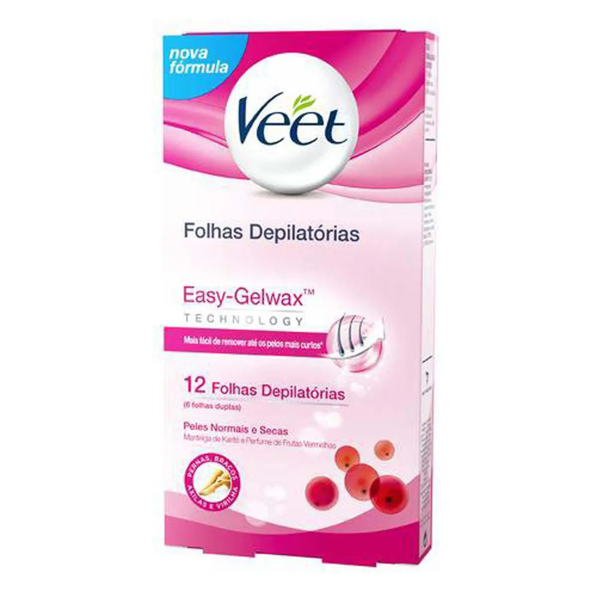 Folha Depilatória Veet Easy Gel-wax 12 unidades