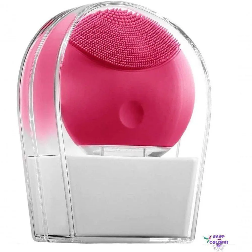 Esponja Massageadora Elétrica para Limpeza Facial Pink