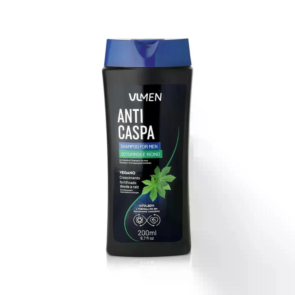 Shampoo Vinilady Anticaspa 200Ml For Men Octopirox e Ricino