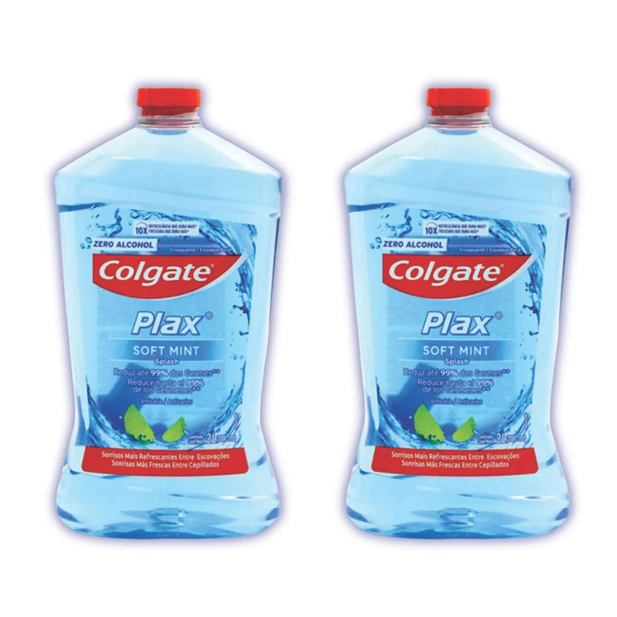Kit 2 Enxaguante Bucal Plax Soft Mint Refil 2L - Colgate