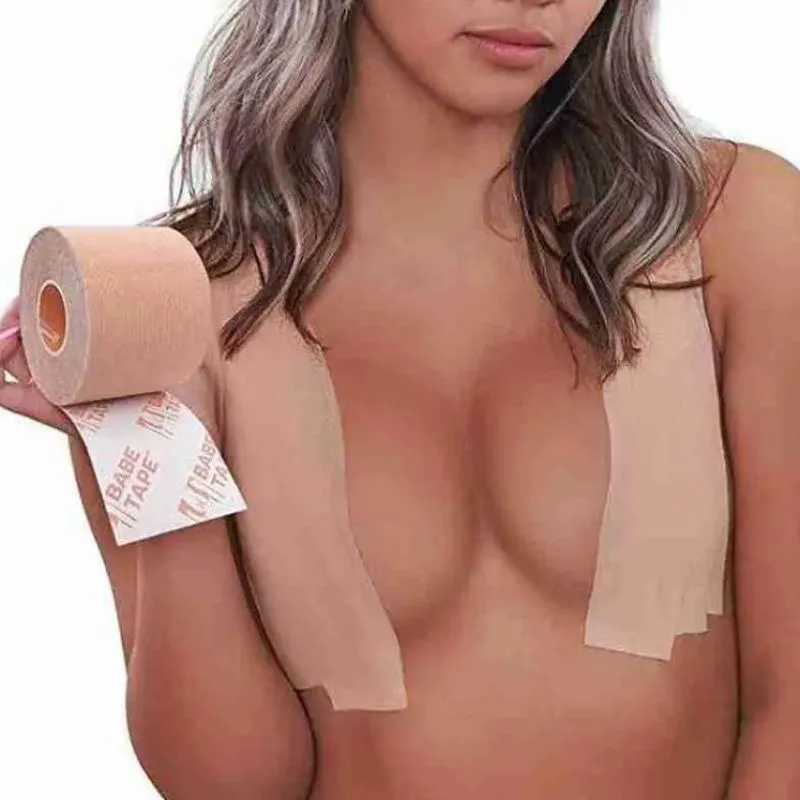 Fita Adesiva Levanta Peito Seios Sutia Invisivel Push Up Bege