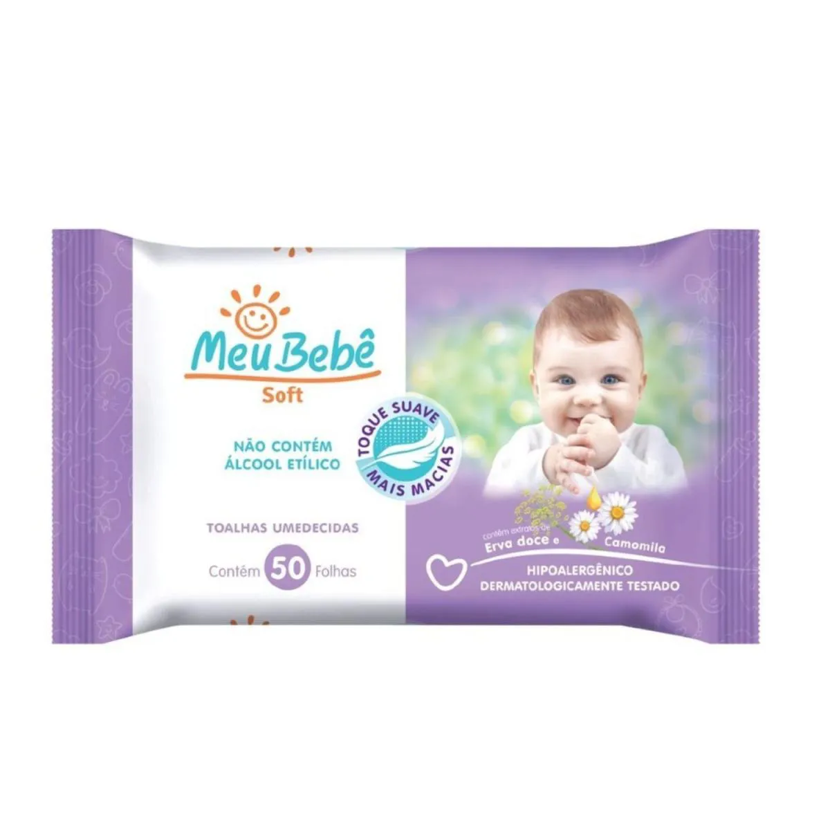 Lenço Umedecido Meu Bebê Soft C/50 Unidades