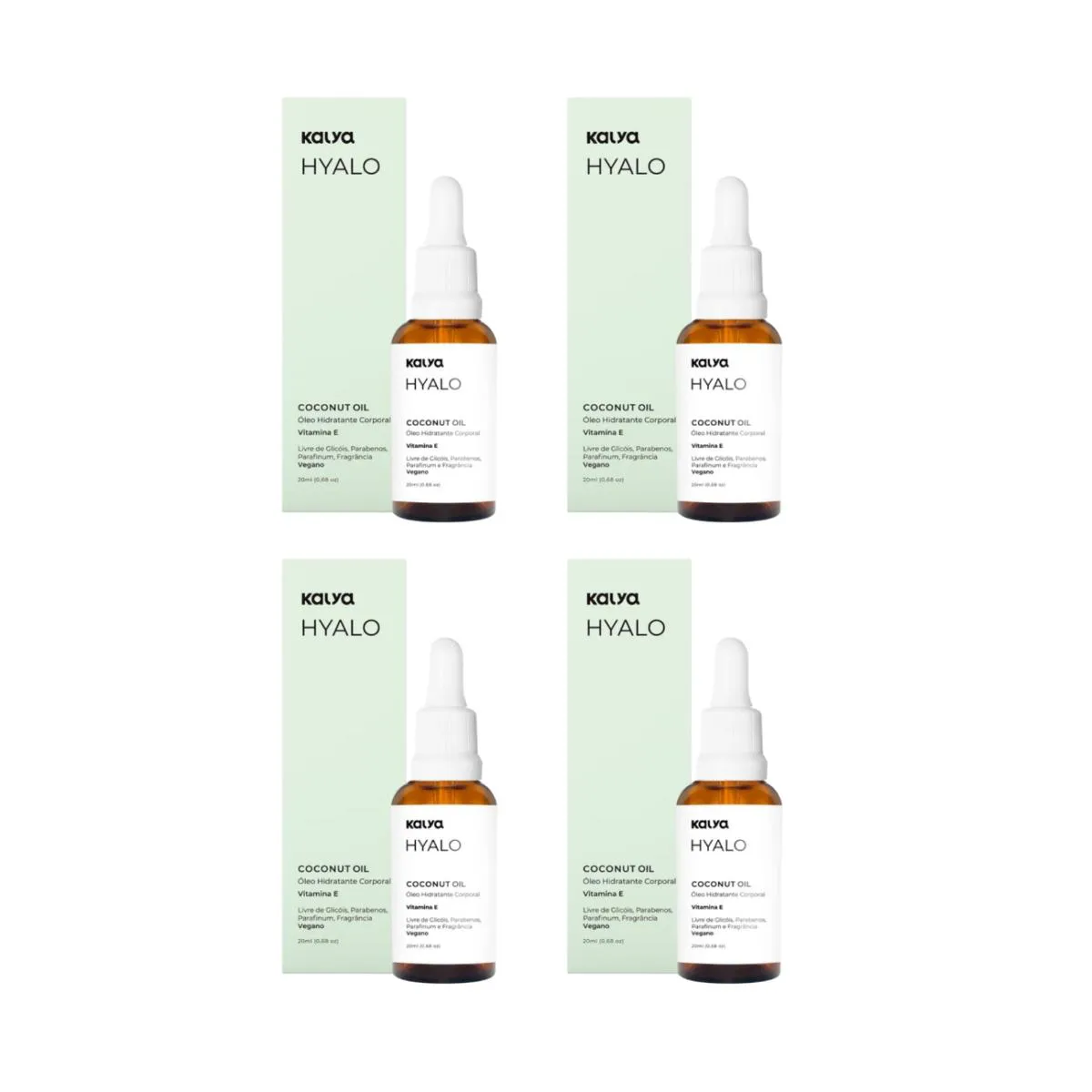 4 Hidratante Íntimo Natural Feminino Coco Uso Externo 20Ml