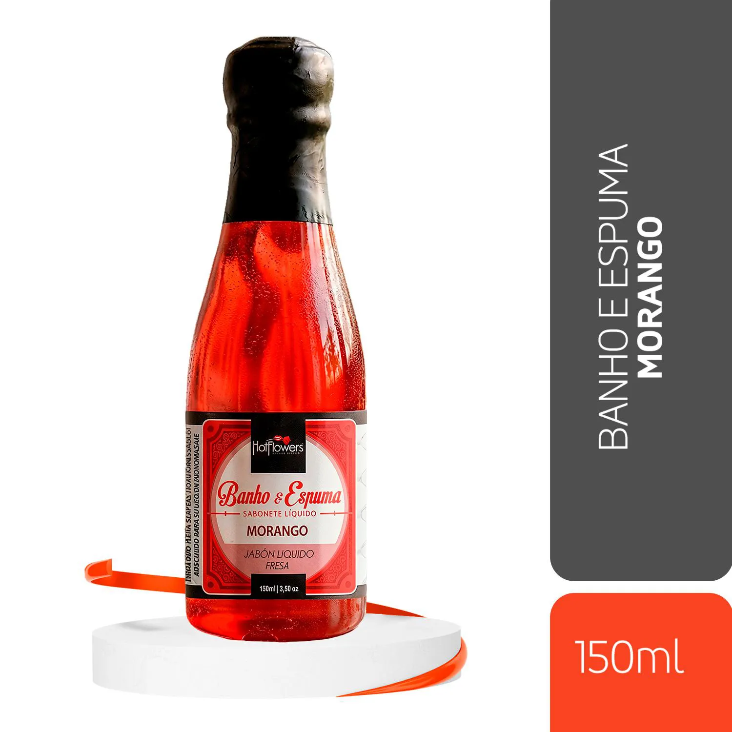 Espuma de Banho para Relaxamento com Aroma de Morango 150ml
