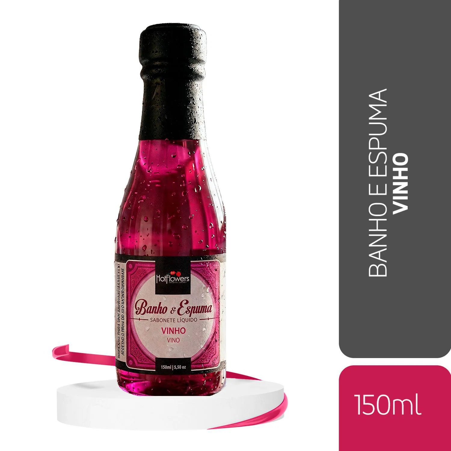 Espuma de Banho para Relaxamento com Aroma de Vinho 150ml