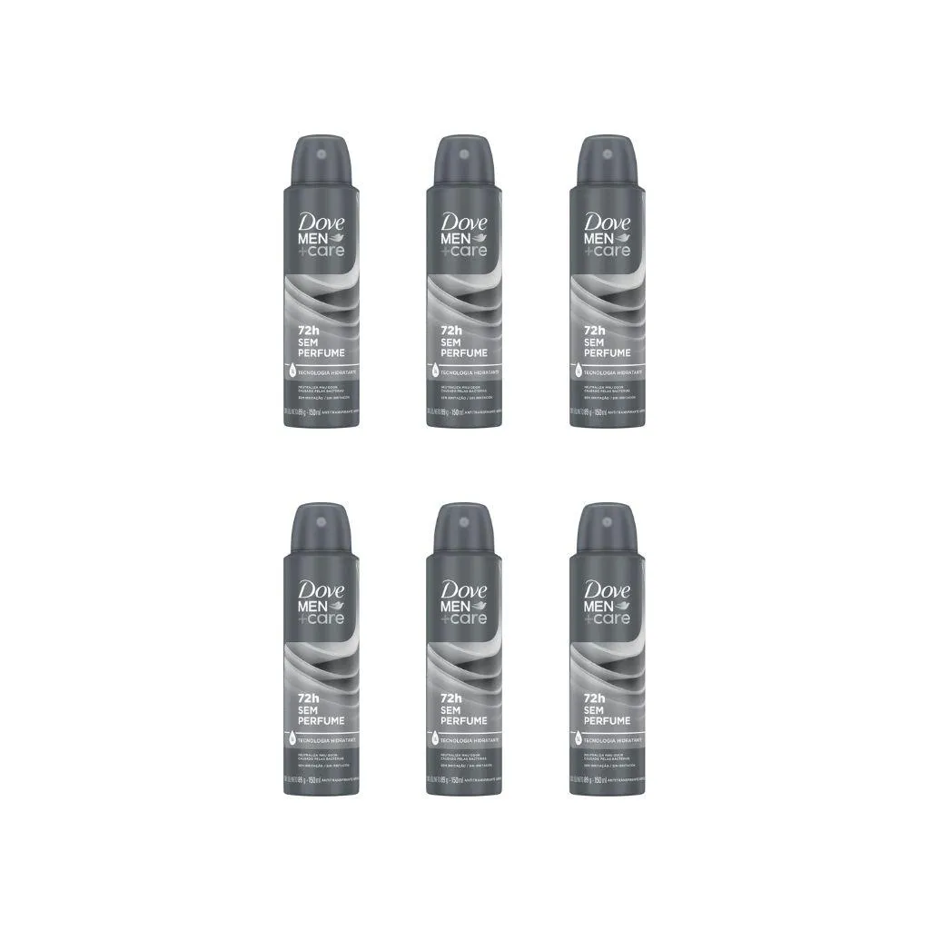 Desodorante Aero Dove 150Ml Masc sem Perfume - Kit C/ 6Un