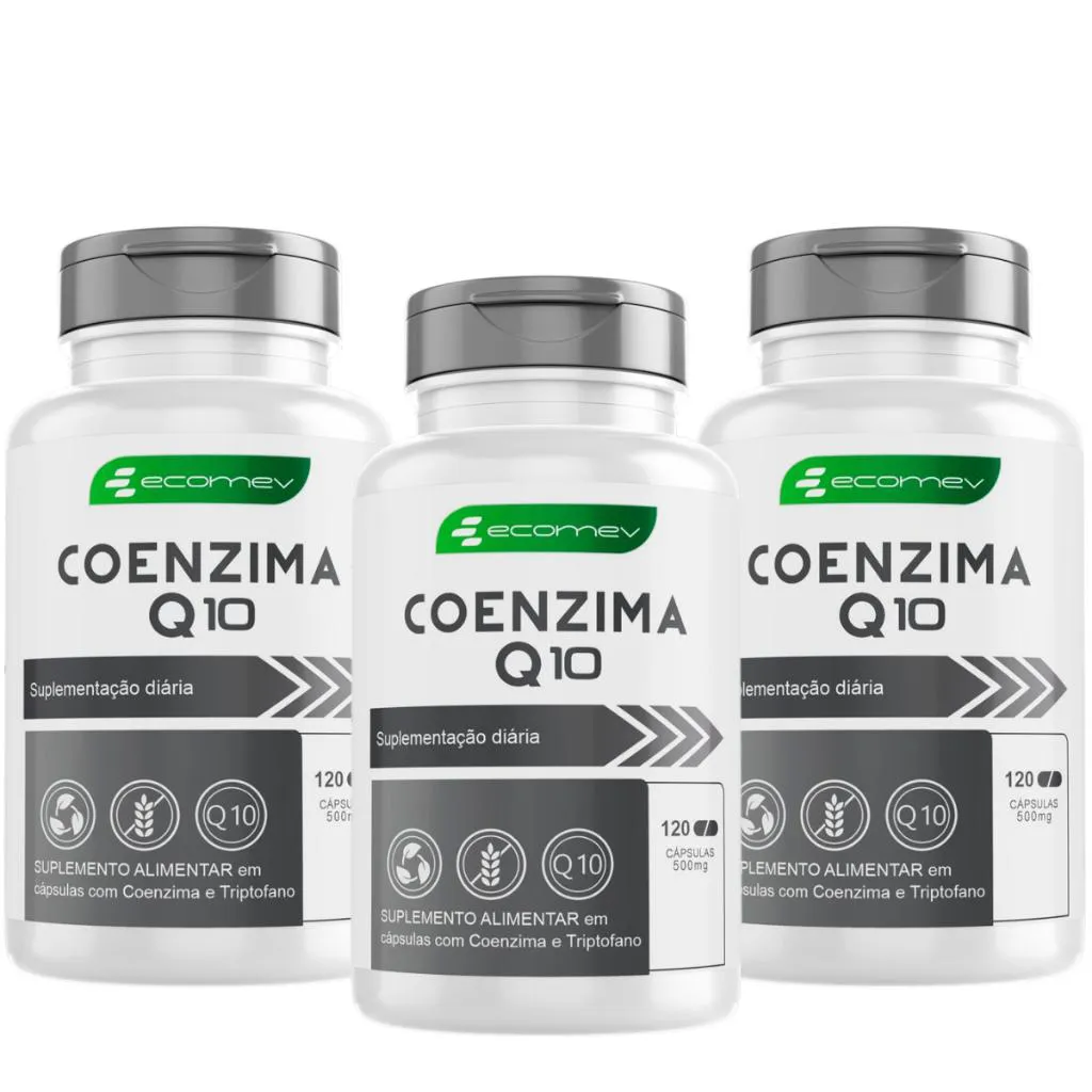 Coenzima 120 Cápsulas 3 KIT 6 Meses Tratamento