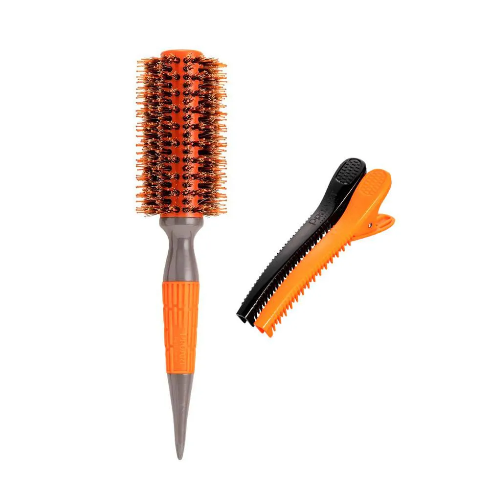Kit Escova Profissional Elite Pro + Clipe Professional Elite Pro - Proart Laranja 27mm