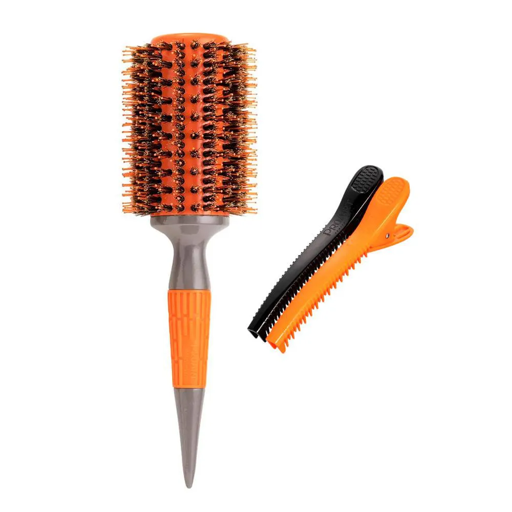 Kit Escova Profissional Elite Pro + Clipe Professional Elite Pro - Proart Laranja 43mm