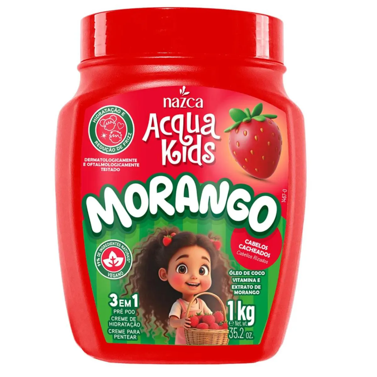 Creme Pentear Acqua Kids 3X1 1Kg Morango