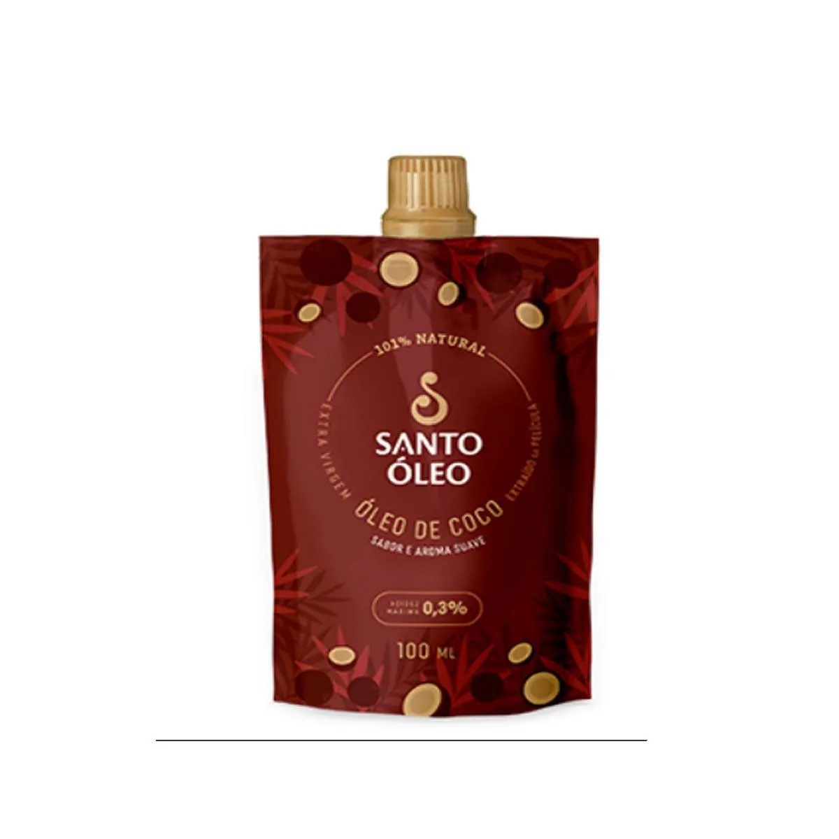Óleo de Coco Extra Virgem de Película - 100Ml Refil - Santo Óleo