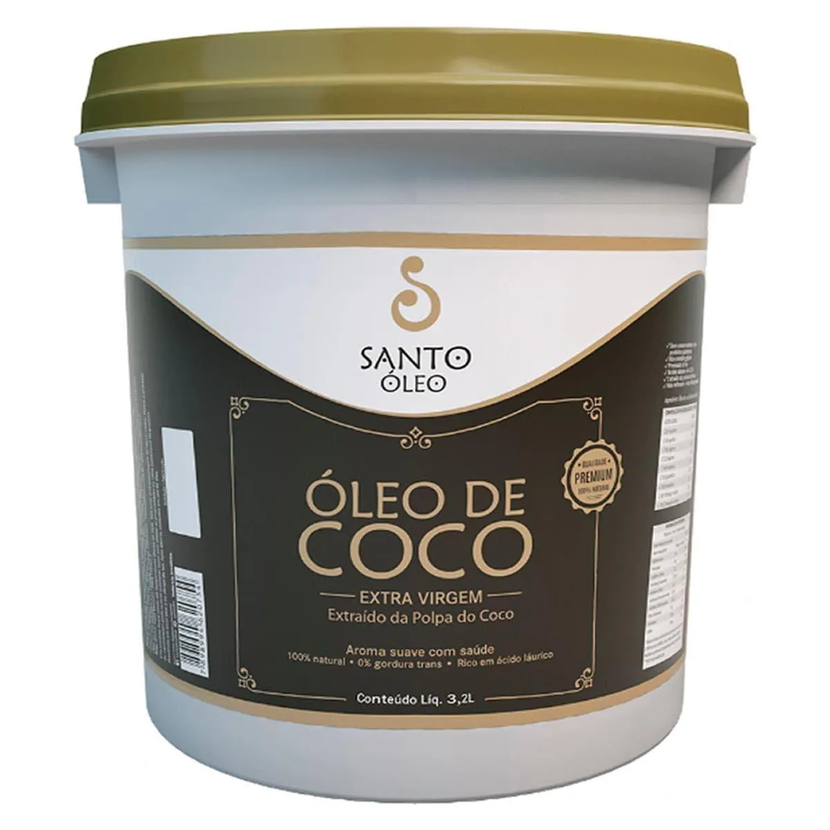 Óleo de Coco Extra Virgem de Polpa  - 3200Ml - Santo Óleo