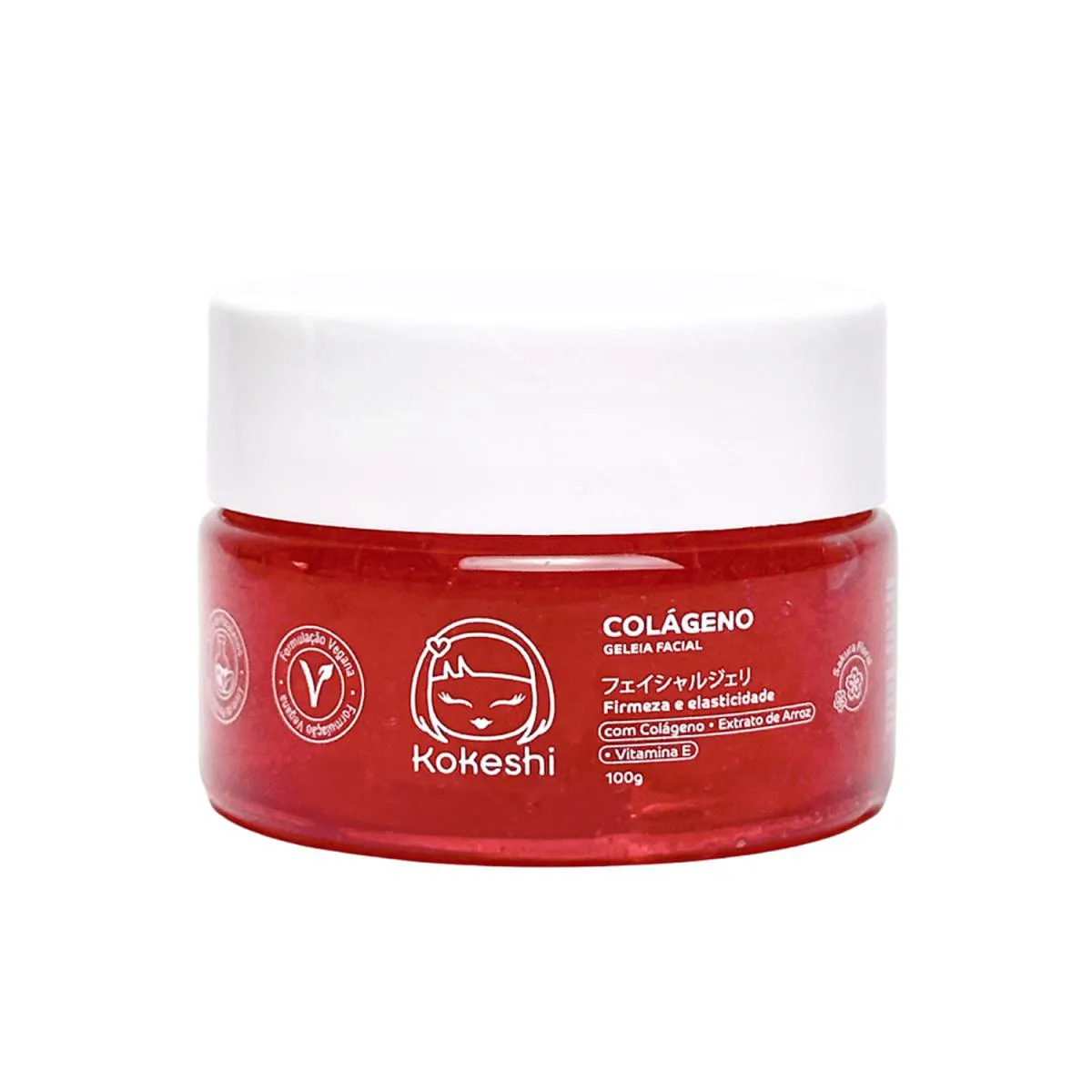 Geleia Hidratante Facial de Colágeno Pele Firme 100G Kokeshi Textura Jelly Cream
