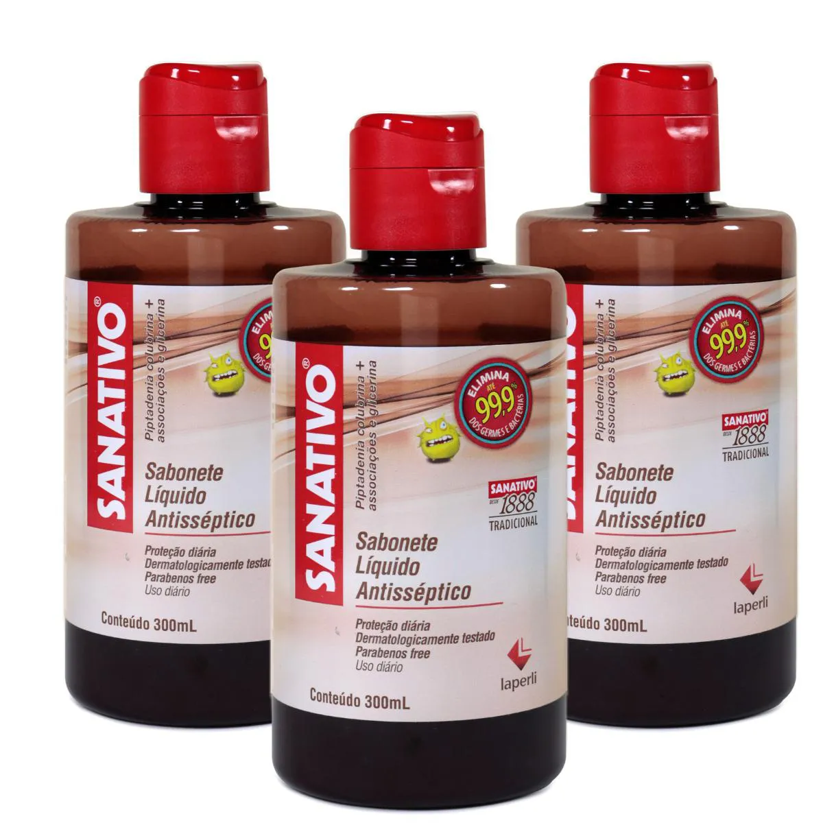 Kit 3 Unidades - Sanativo Sabonete Líquido - 300Ml