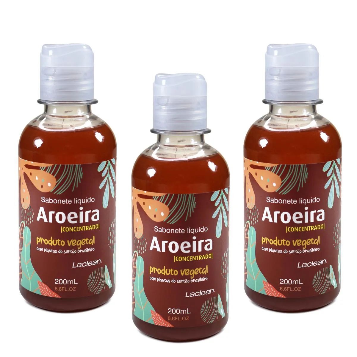 Kit 3 Unidades Sabonete de Aroeira - Extrato do Sertão  200Ml Laclean