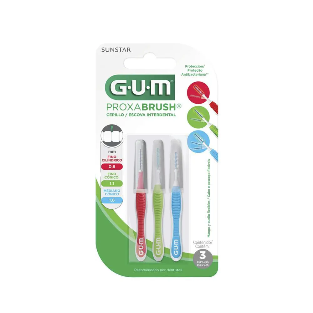 Gum Proxabrush Mix de Tamanhos Escova Interdental 3Un