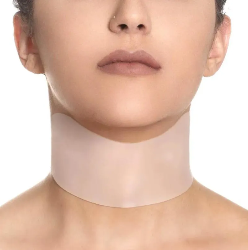 Adesivo de Silicone em Gel para Tratamento de Rugas no Pescoço - Siliskin