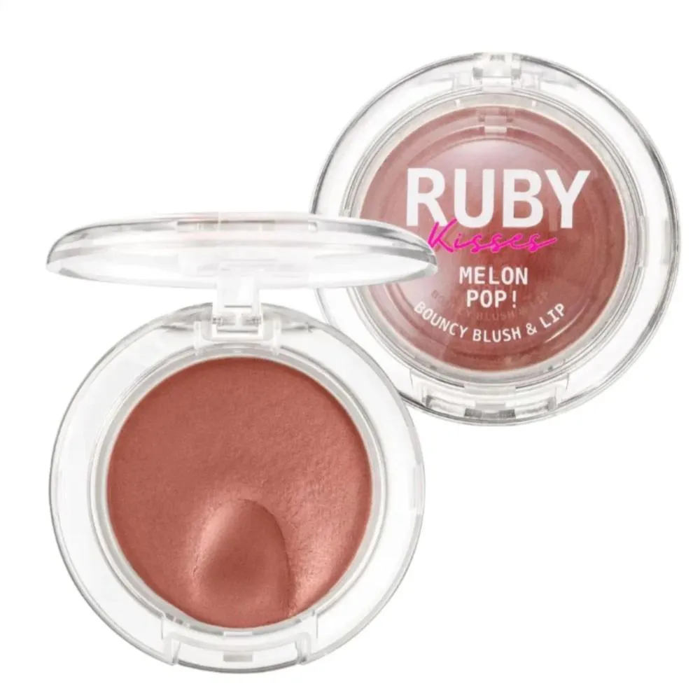 Blush e Lip Bouncy Ruby Kisses Melon Pop! Mauve Mbb01Bb