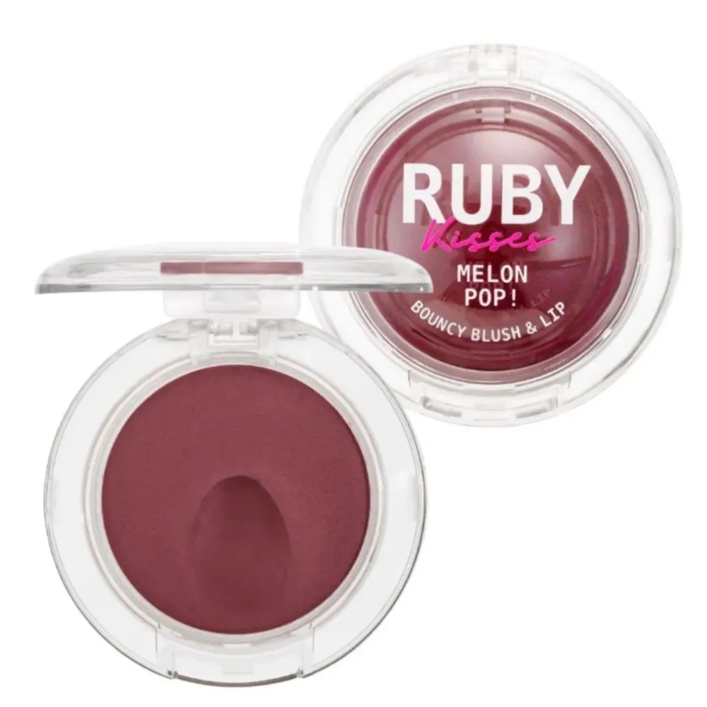 Blush e Lip Bouncy Ruby Kisses Melon Pop! Wine Mbb06Bb