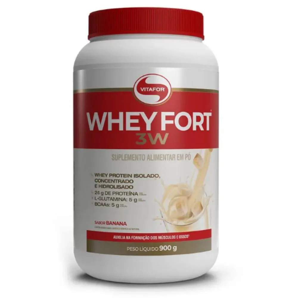 Whey Fort 3W Vitafor 900 G Banana