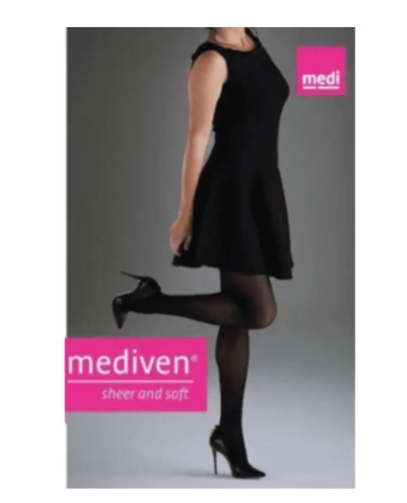 Meia de Compressão 20-30Mmhg Sheer Soft 7/8 Meia Coxa Preta - Mediven I