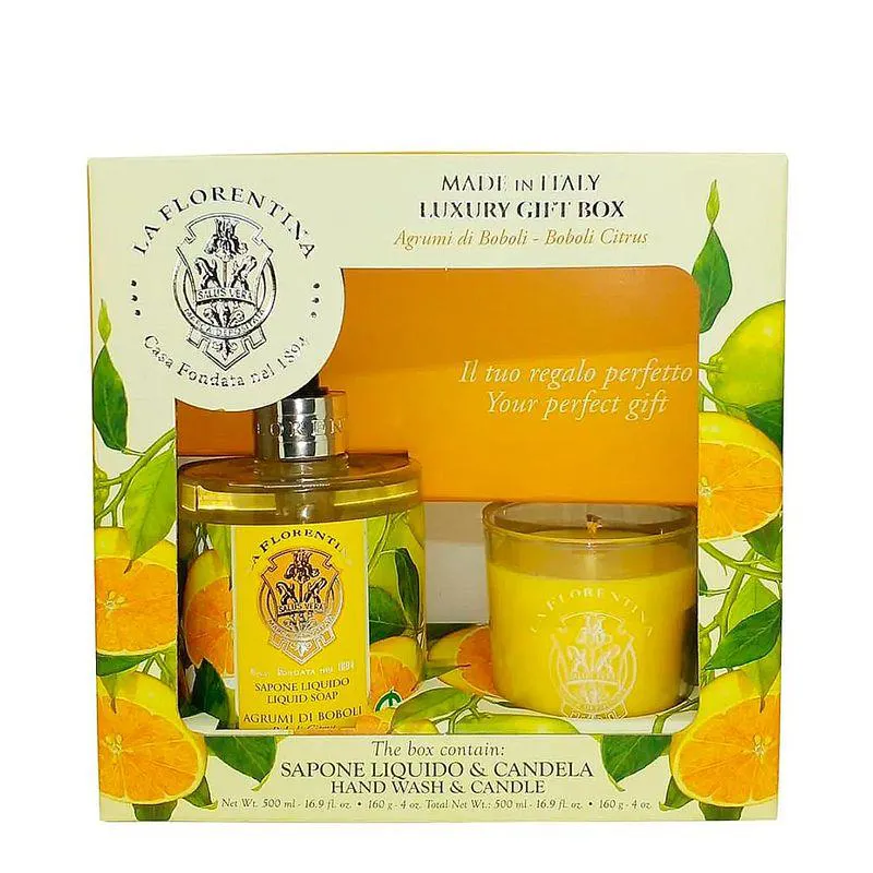 Kit La Florentina Bell Relax Citrus Sabonete Líquido 500Ml + Vela Aromática 160G