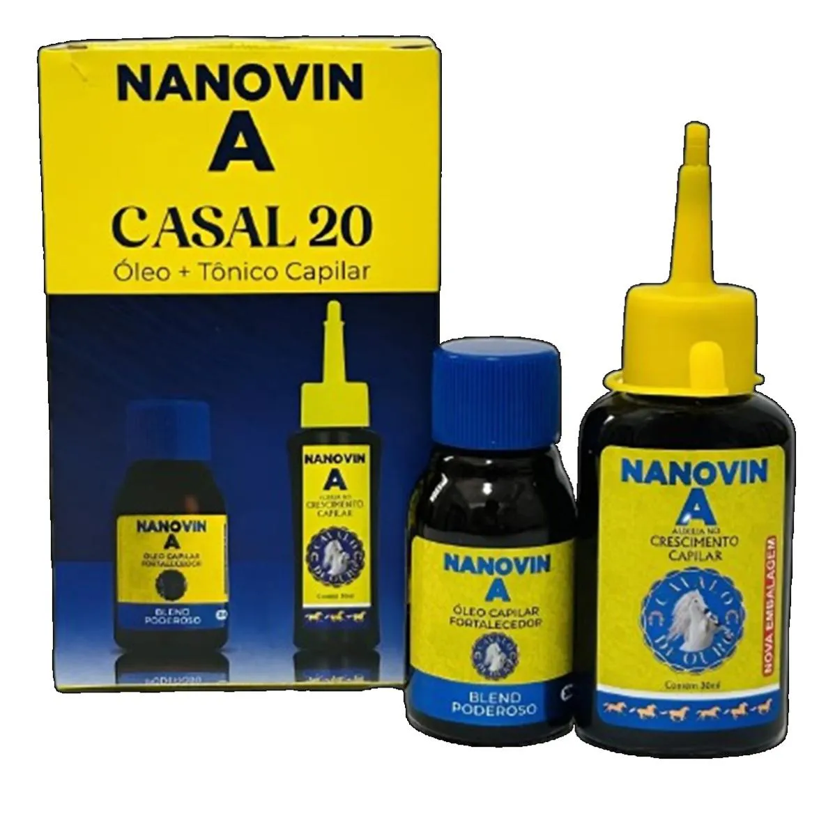 Nanovin a Casal 20 Crescimento Capilar Anti Queda 2X30 Ml